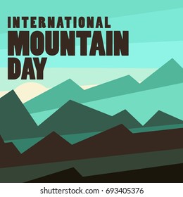 International Mountain Day Vector Illustration