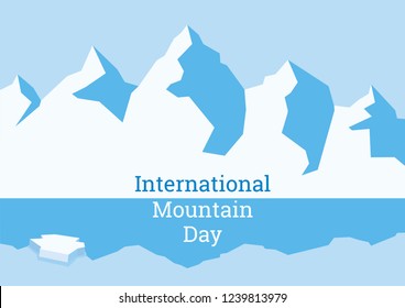 International Mountain Day vector. Winter mountains vector illustration. Background with a polar landscape. Arctic landscape background vector. Important day