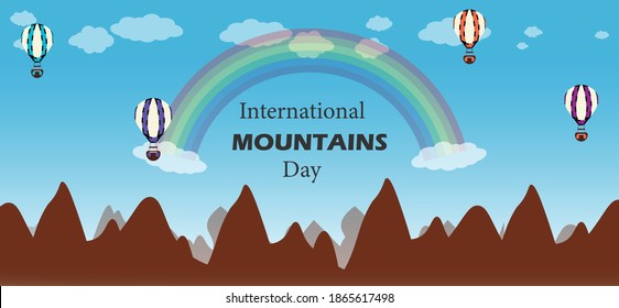 International Mountains day vector illustration December 11.