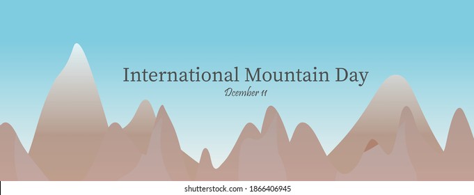 International Mountains day vector illustration December 11.