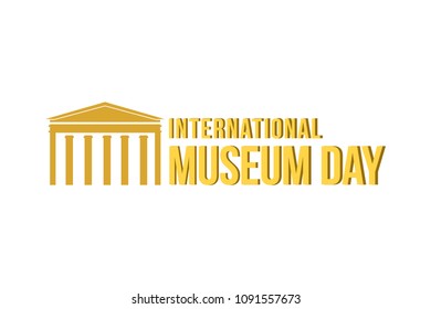 International Museum Day. 18 May. poster banner. vector illustration