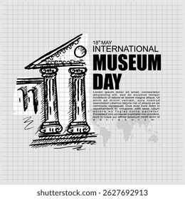 International Museum Day, 18 May, poster vector