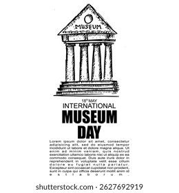 International Museum Day, 18 May, poster vector