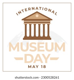 international museum day design template for celebration. international museum day vector design. museum vector design. internation museum. musem building vector design with hand.