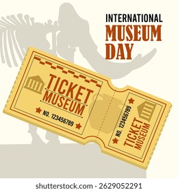 International Museum Day Global Culture Heritage Celebration and Ticket for Museum Design Day Poster 18 May for Poster
