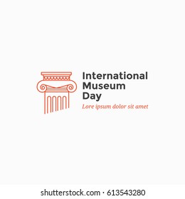 International Museum Day. Image architectural capital. Vector illustration on light background.