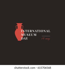 International Museum Day. May 18. Vector illustration on light background.