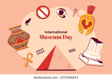 international museum day. Vector illustration design. 18 May.