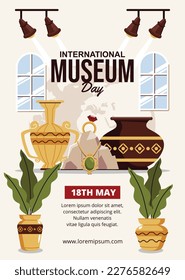 international museum day. Vector illustration design. 18 May.