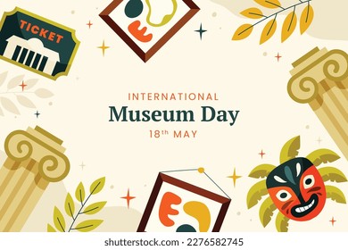 international museum day. Vector illustration design. 18 May.