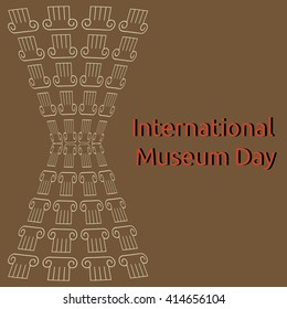 International museum day vector minimal concept