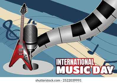 international music day design banner celebration