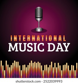 international music day design banner celebration