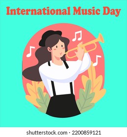 International Music Day Vector Background
