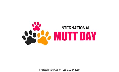 international Mutt Day background banner or poster design template