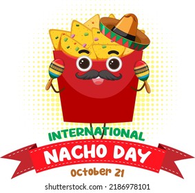 International Nacho Day Banner Design illustration
