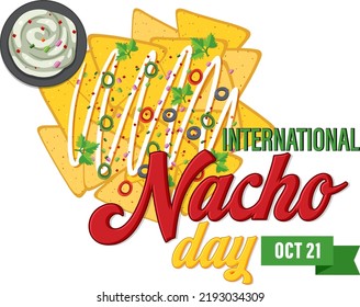 International Nacho Day Banner Design illustration