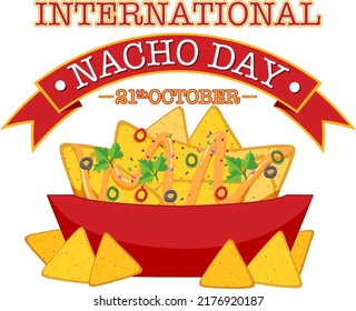 International Nacho Day Poster Design illustration