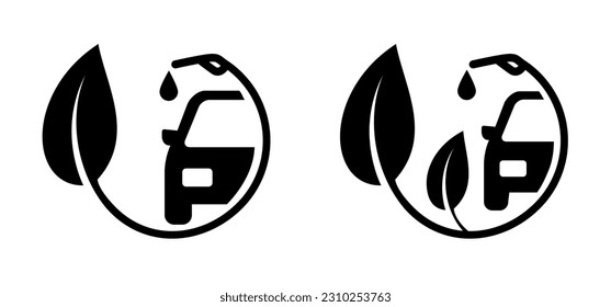 International, national biodiesel day or biofuel day. Cartoon gasoline with handle. Bio-fuel is fuel made from biomass. Bio fuels are available in solid, liquid or gaseous form. Car symbol.