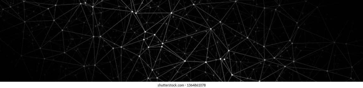 International networking connect, connected lines vector pattern