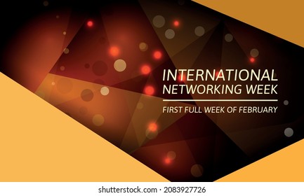 International Networking Week . Design suitable for greeting card poster and banner
