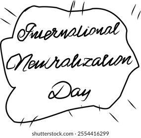 International Neutralization Day vector design. Motivational modern calligraphy phrase. Hand drawn vector letters. Black ink. Isolated on white background