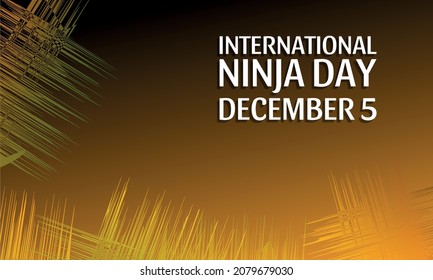 International Ninja Day. Design suitable for greeting card poster and banner