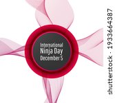 International Ninja Day. Geometric design suitable for greeting card poster and banner