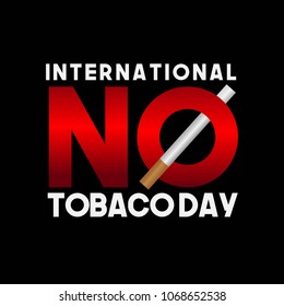 International No Tobacco Day Vector Template Design Illustration