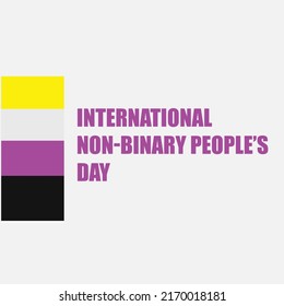 International Non Binary People's Day Vector