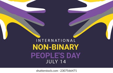 International Non-Binary People's Day. background, banner, card, poster, template. Vector illustration.