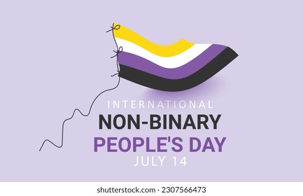 International Non-Binary People's Day. background, banner, card, poster, template. Vector illustration.