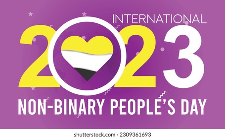 International non-binary people's day flag, celebrated on July 14 annually. banner design template Vector illustration background design.