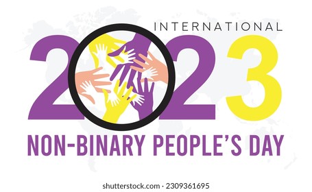 International non-binary people's day flag, celebrated on July 14 annually. banner design template Vector illustration background design.