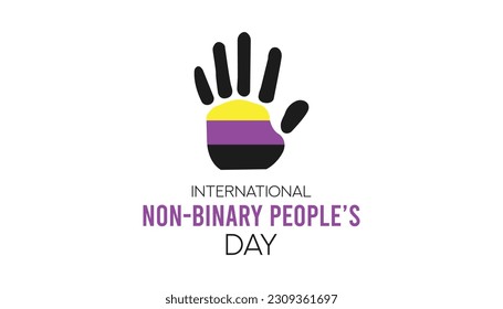 International non-binary people's day flag, celebrated on July 14 annually. banner design template Vector illustration background design.