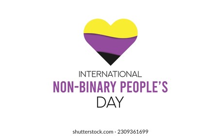 International non-binary people's day flag, celebrated on July 14 annually. banner design template Vector illustration background design.