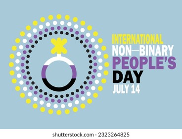 International Non-Binary People's Day Vector illustration. for greeting card, poster and banner