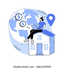 International and non-resident taxes abstract concept vector illustration. Non-resident corporation income tax, international business liability, resident alien taxation abstract metaphor.