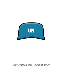 international non-UN peacekeepers day, vector illustration, blue, white. White background.