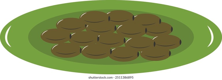 International Nowruz Day Element with Minimalist Cartoon Design. Isolated on White Background