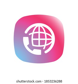 Número internacional: botón Icono de aplicación