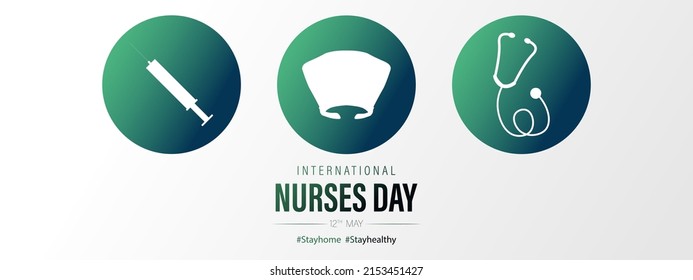 international nurse day, 12 May-vector illustration with creative text and stethoscope design