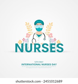 Hintergrund des Internationalen Schwesterntags. Ein Konzept für den Happy Nurse Day. Abstrakte Vektorillustration.