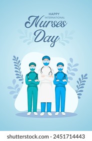 Hintergrund des Internationalen Schwesterntags. Ein Konzept für den Happy Nurse Day. Abstrakte Vektorillustration.