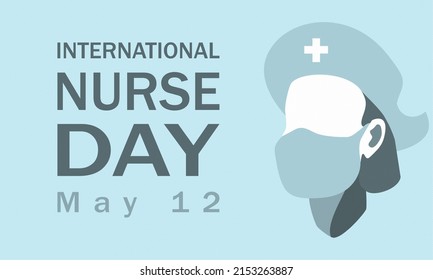 International Nurse Day background, nurses holiday concept. Background, banner, card, poster with text inscription. Vector EPS-10