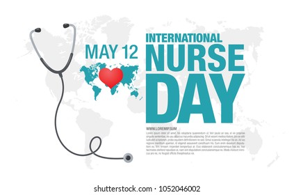 International Nurse Day Banner Layout Design, Vector Illustration