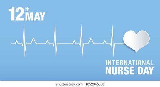 international nurse day banner layout design, vector illustration