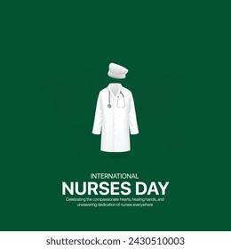 international nurse day. international nurse day creative ads design. social media post, vector, 3D illustration.