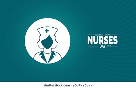 
International Nurse Day. Holiday concept. perfect for  Background Template, placard, Banners, Cards, Posters design template, Classic Social Media Post with text inscription.