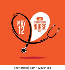 International Nurse Day Icon Design. EPS10 Vector Illustration.